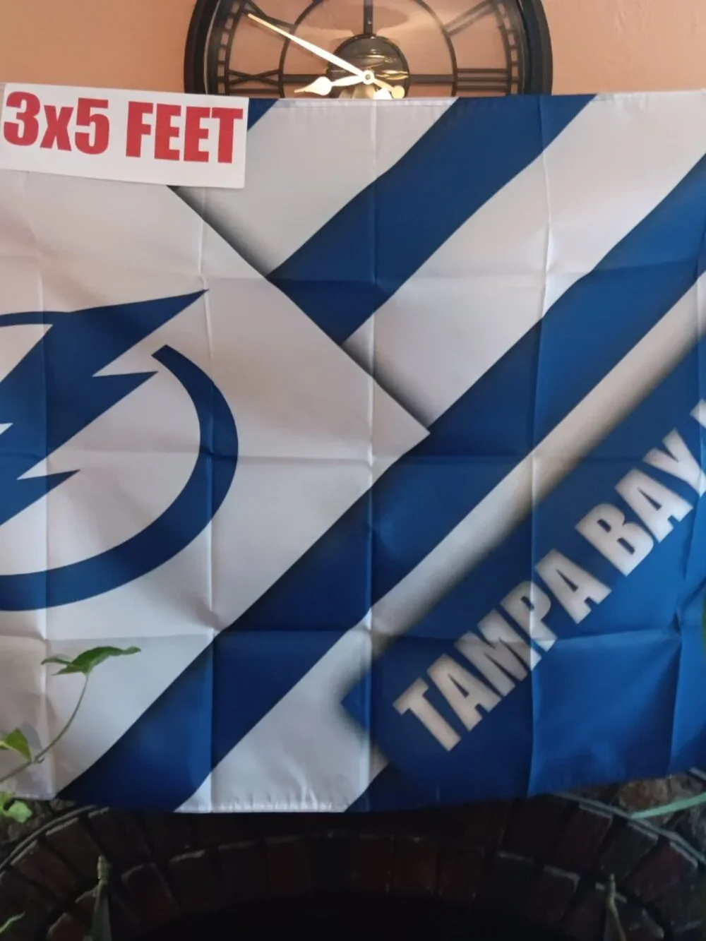 Tampa Bay Lightning Diagonal NHL 3X5 Feet Flag Banner Pole or Wall Decor